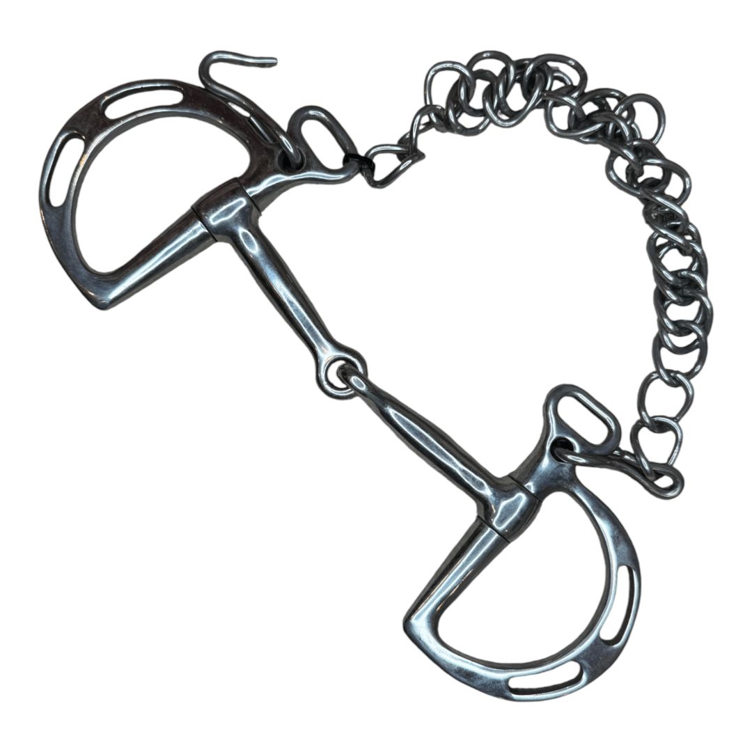Single Joint Kimberwick Snaffle in Stainless Steel - 4 3/4"
