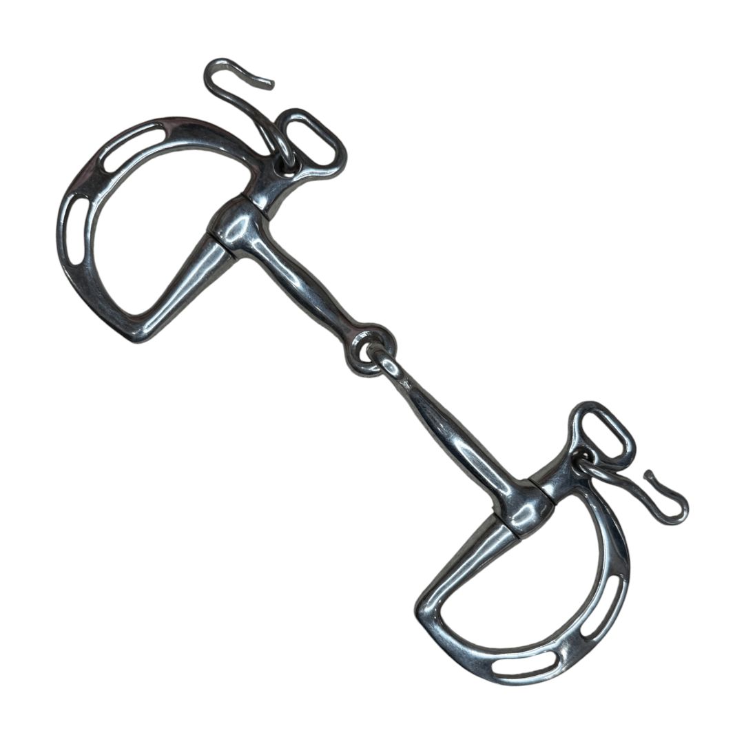 Korsteel Jointed Uxeter Kimberwick Snaffle in Stainless Steel - 5"