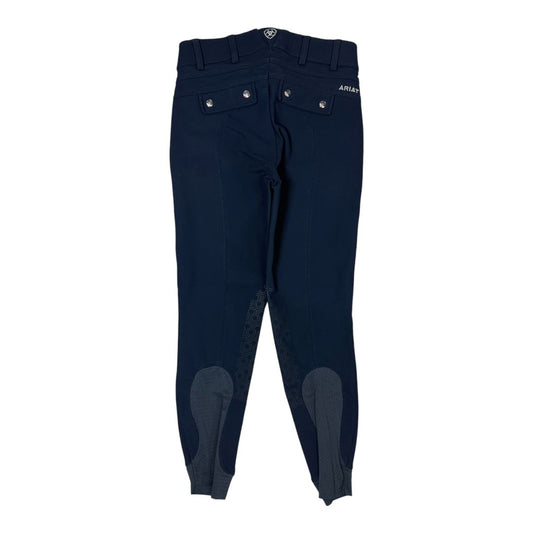 Ariat Tri Factor EQ Grip Knee Patch Breech in Navy - Youth 10R