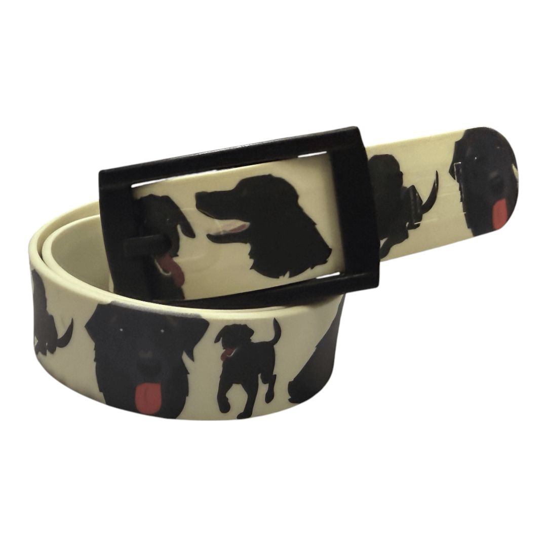 C4 Riding Belt w/ Buckle in Black Dog print - 30"