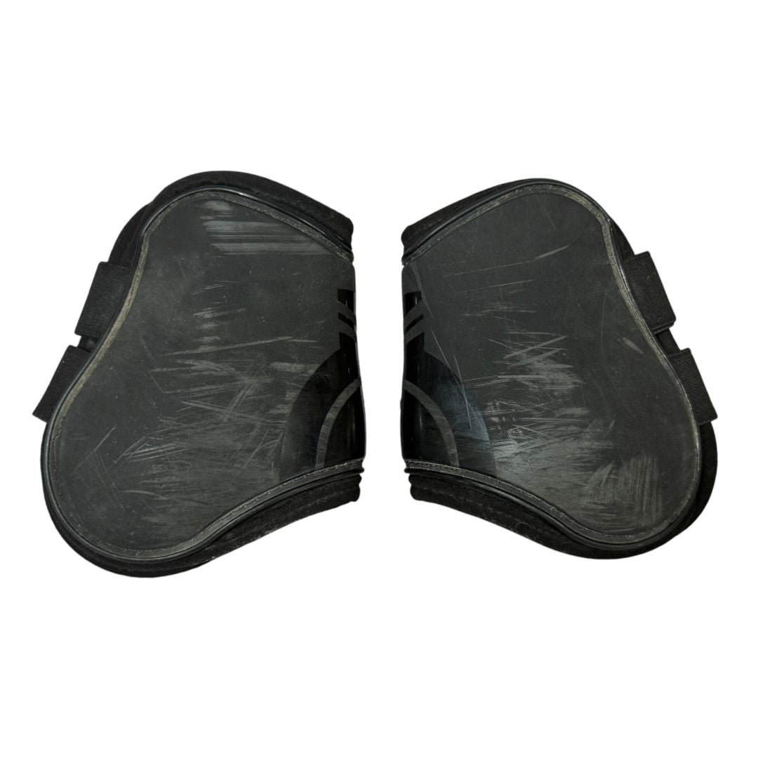 Open Front Hardshell Fetlock Boots in Black - Full