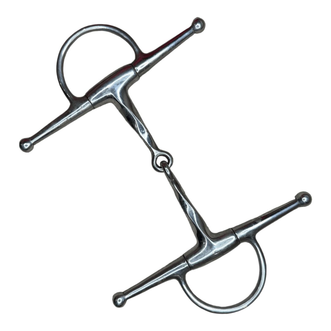 Carlyle Fulmer Slow Twist Full Cheek Snaffle in Stainless Steel - 4 3/4"