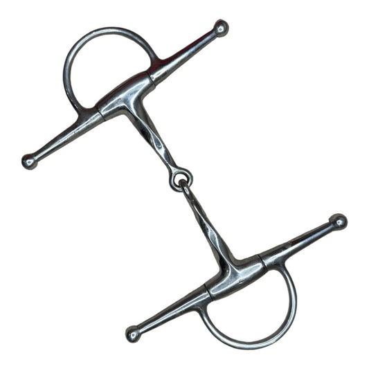 Carlyle Fulmer Slow Twist Full Cheek Snaffle in Stainless Steel - 4 3/4"