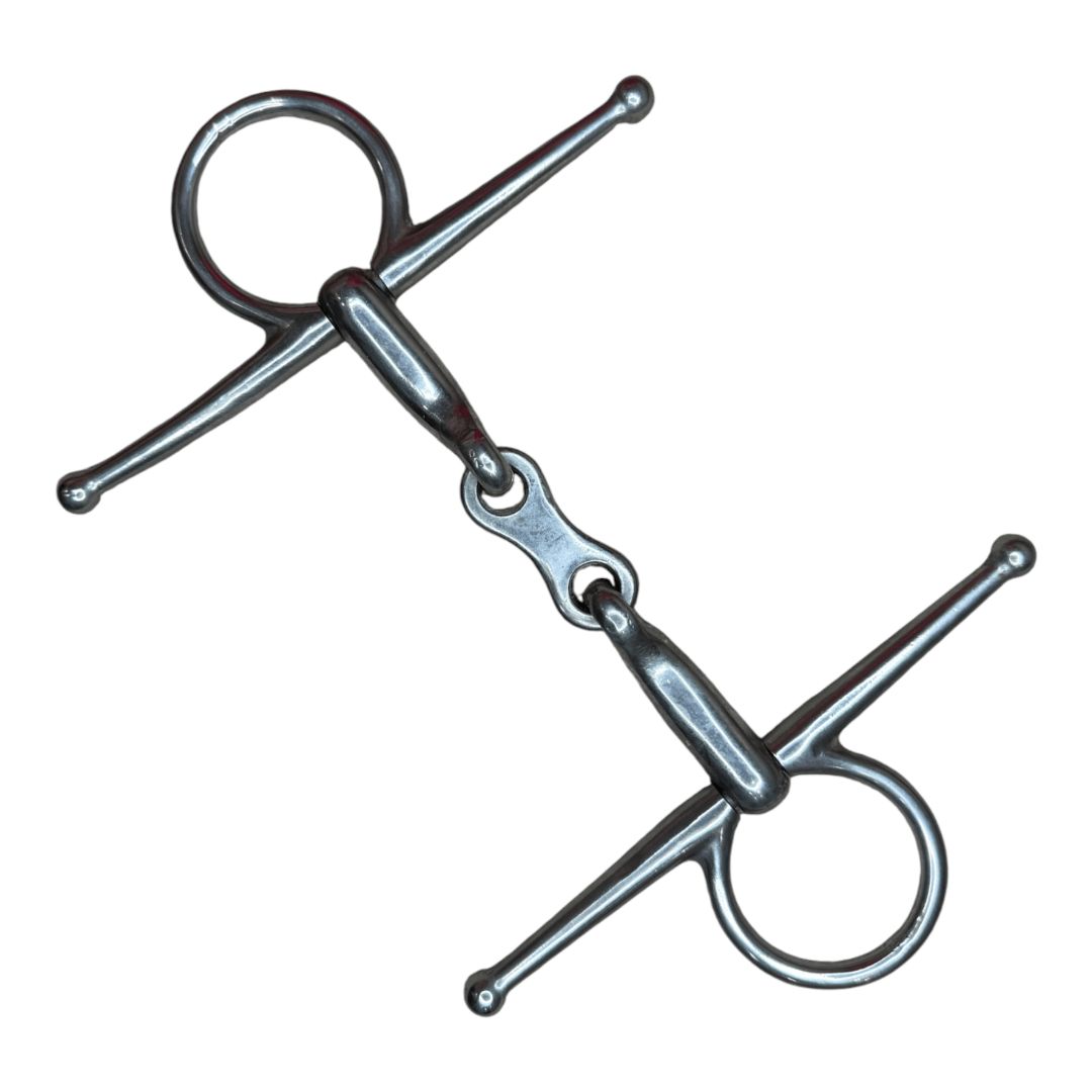 French Link Full Cheek Snaffle in Stainless Steel - 5 1/4"