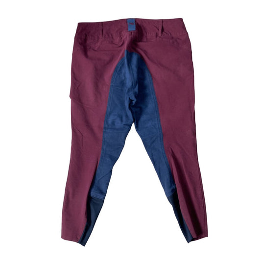 ROMFH 'Champion' Full Seat Breech in Burgundy - Woman's 36R