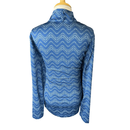 Kerrits 'Easy Stride' Ice Fil LS Shirt in Blue - Youth Large
