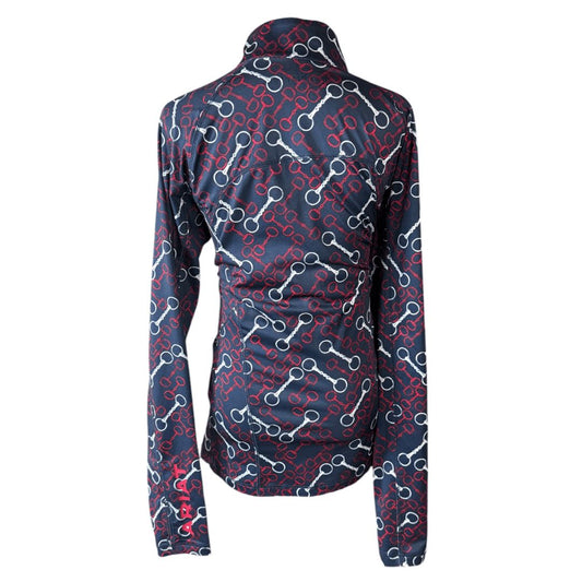 Ariat 'Lowell 2.0' Team Print LS Riding Shirt in Navy - Youth Medium (10)