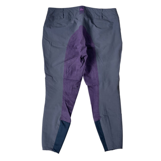 ROMFH 'Champion' Full Seat Breech in Grey / Purple - Woman's 36R