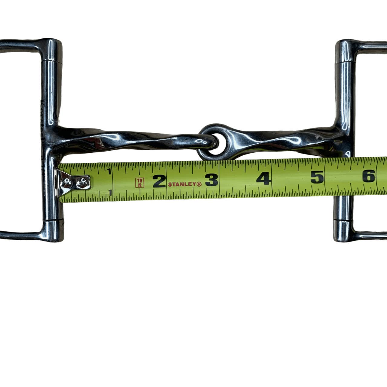 Korsteel Slow Twist Dee Snaffle in Stainless Steel - 5 1/4"
