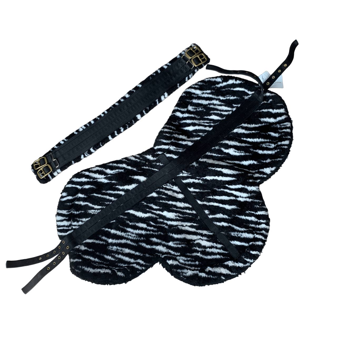 Fleece Bareback Pad in Zebra Print