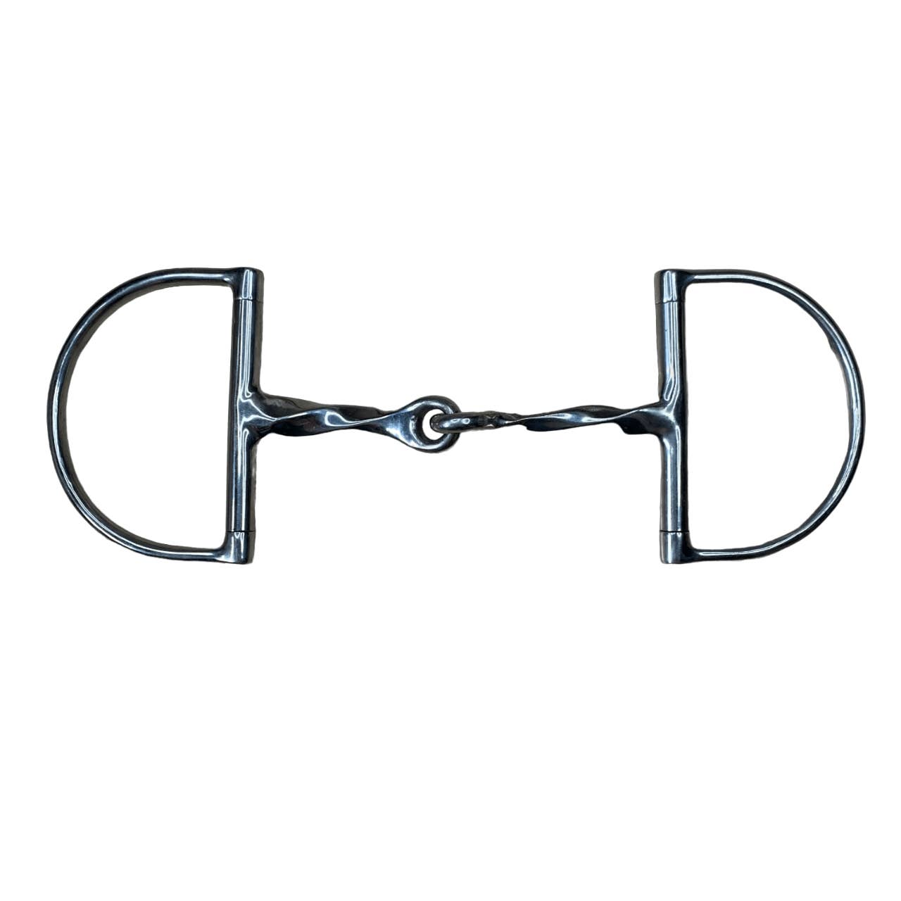 Korsteel Slow Twist Dee Snaffle in Stainless Steel - 5 1/4"
