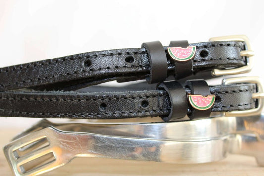 Dreamers & Schemers Watermelon Spur Straps in Black - 17"