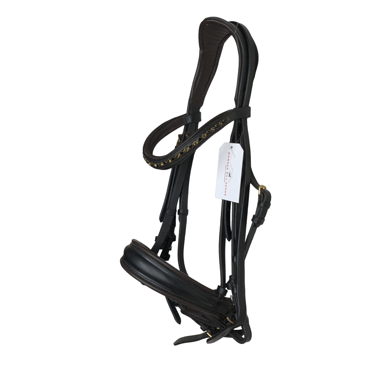 Eponia 'Great Gatsby' Dressage Bridle in Black on Brown - Full