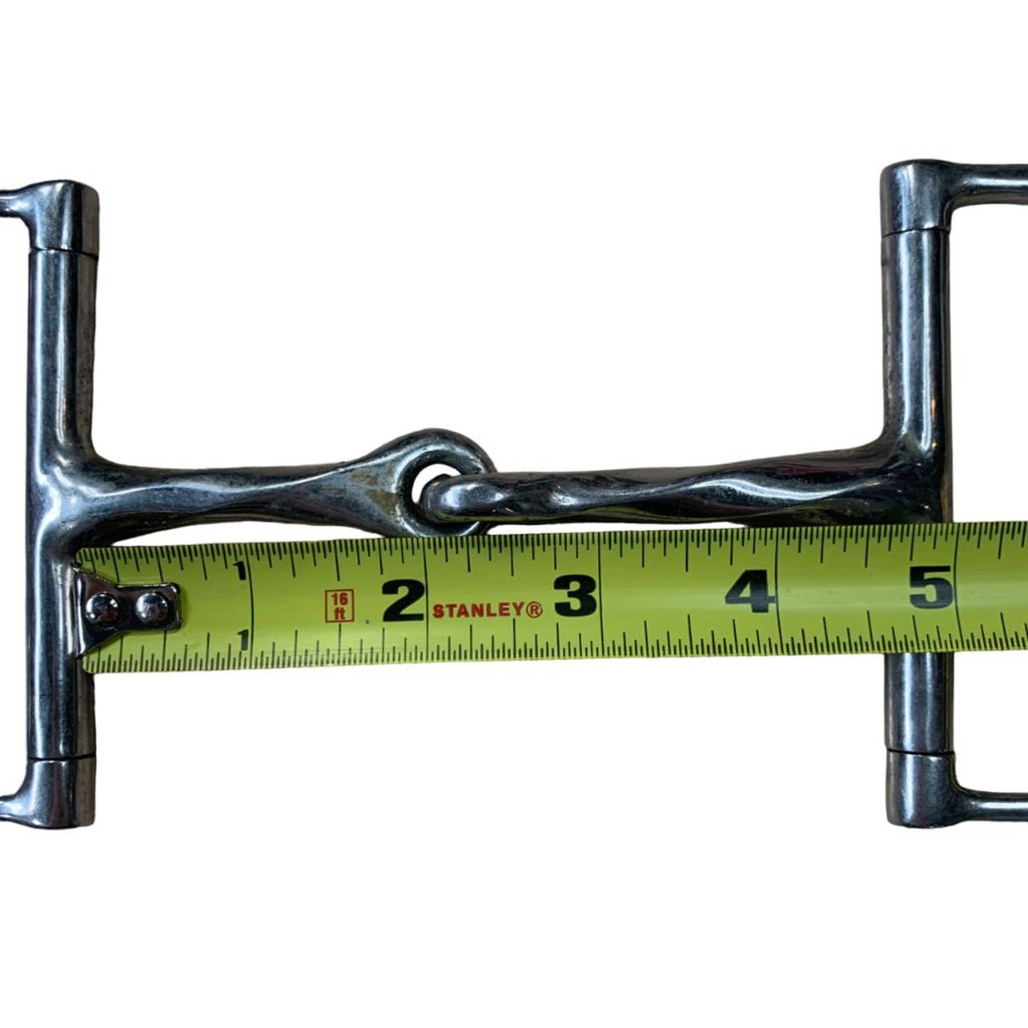 Slow Twist Dee Ring Snaffle in Stainless Steel - 4 4/3"