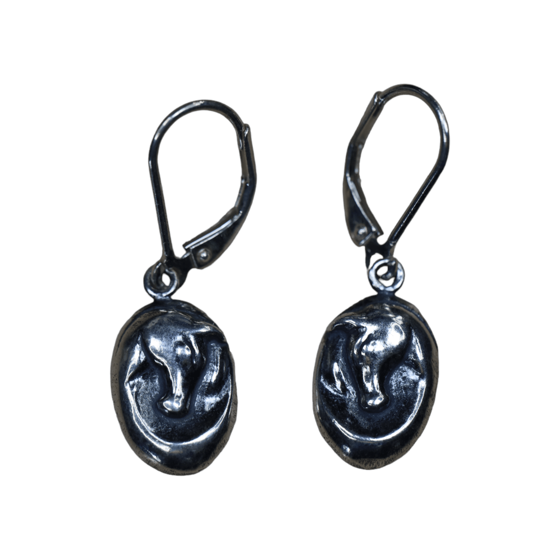 Sleepy Pony Earrings in Sterling Silver