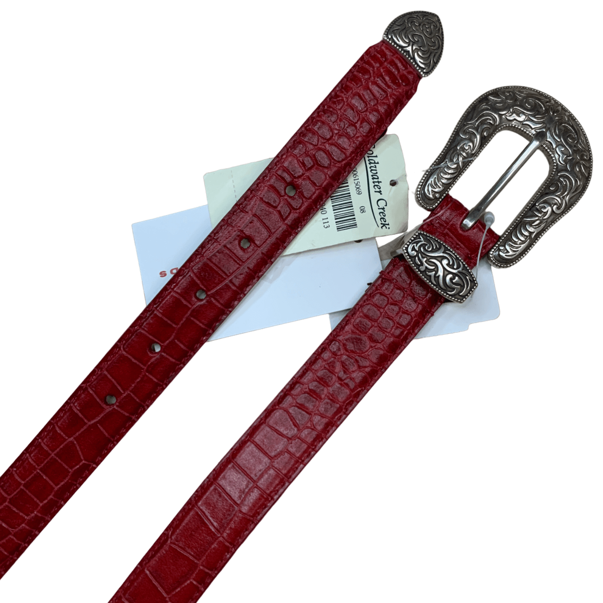 Coldwater Creek 'Colby' Croc Belt