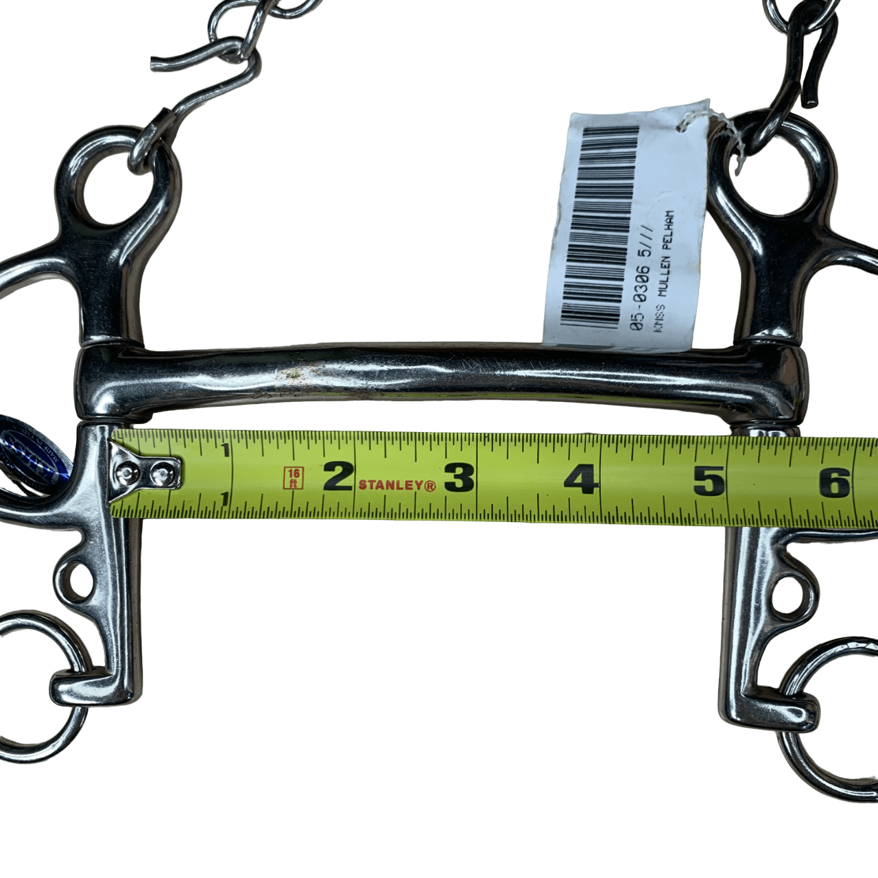KMSS Mullen Mouth Pelham Snaffle in Stainless Steel - 5"