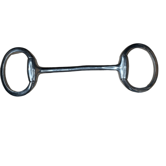 Korsteel Mullen Mouth Eggbutt Snaffle in Stainless Steel - 5 1/2"