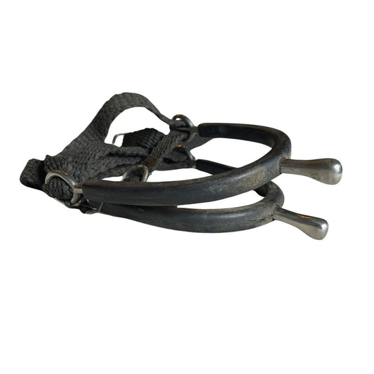 Rubber Covered Prince of Wales Spurs in Stainless Steel - 1"