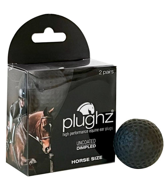Plughz Uncoated/Dimples Ear Balls 2 Pair in Black -