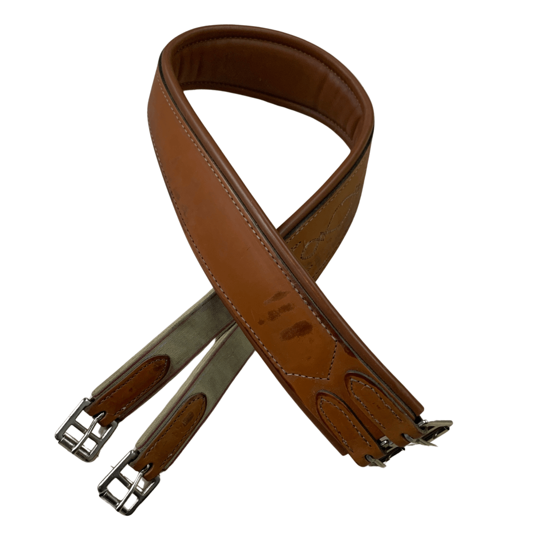 Fancy Stitched English Girth in Light Brown