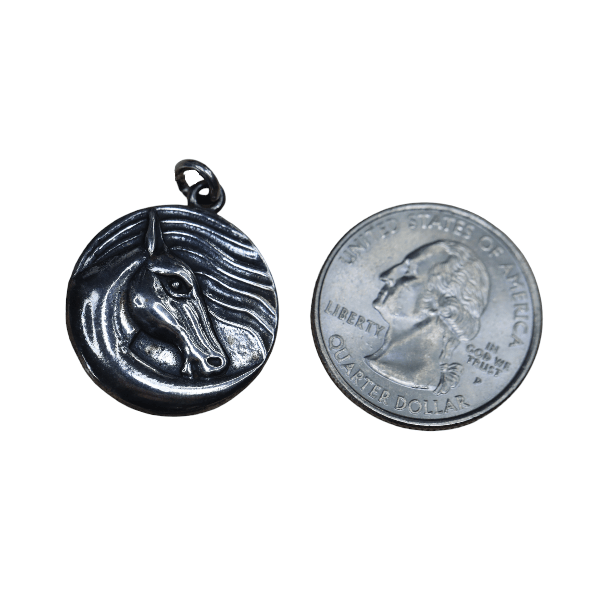 Wind Horse Pendant in Sterling Silver