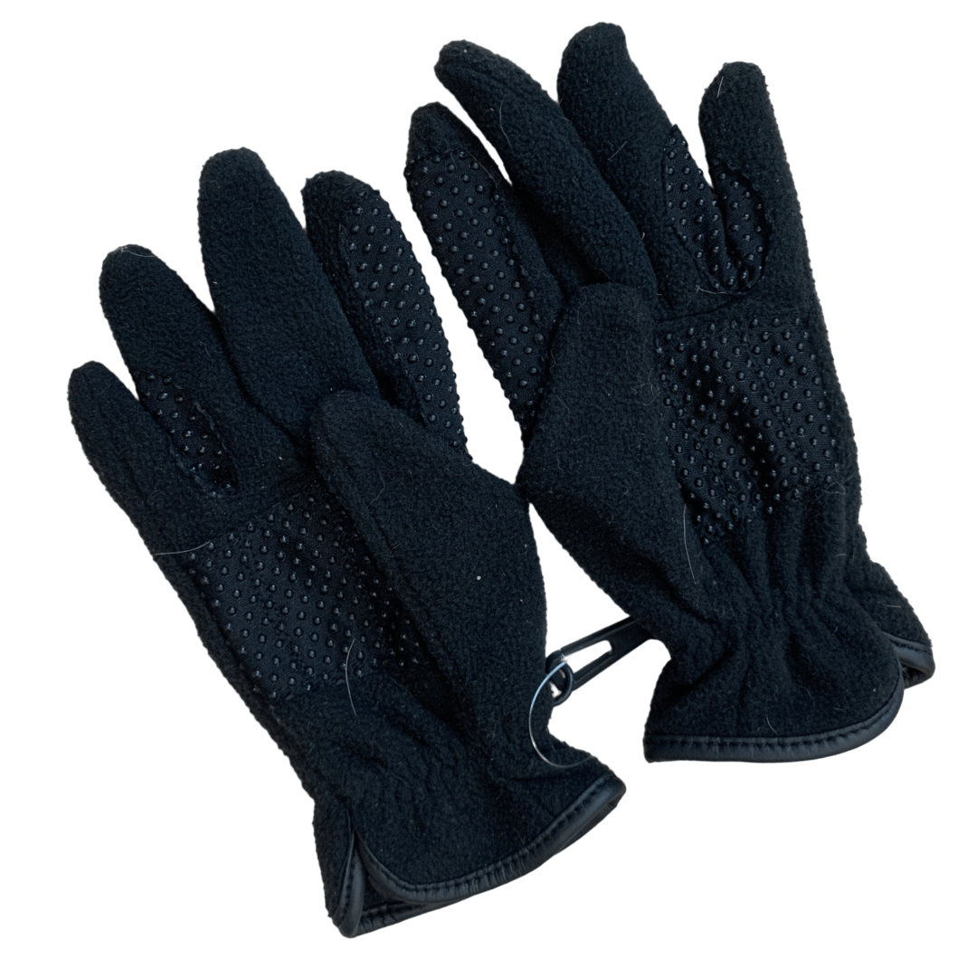EquiStar Pony Fleece Gloves in Black - Youth 5