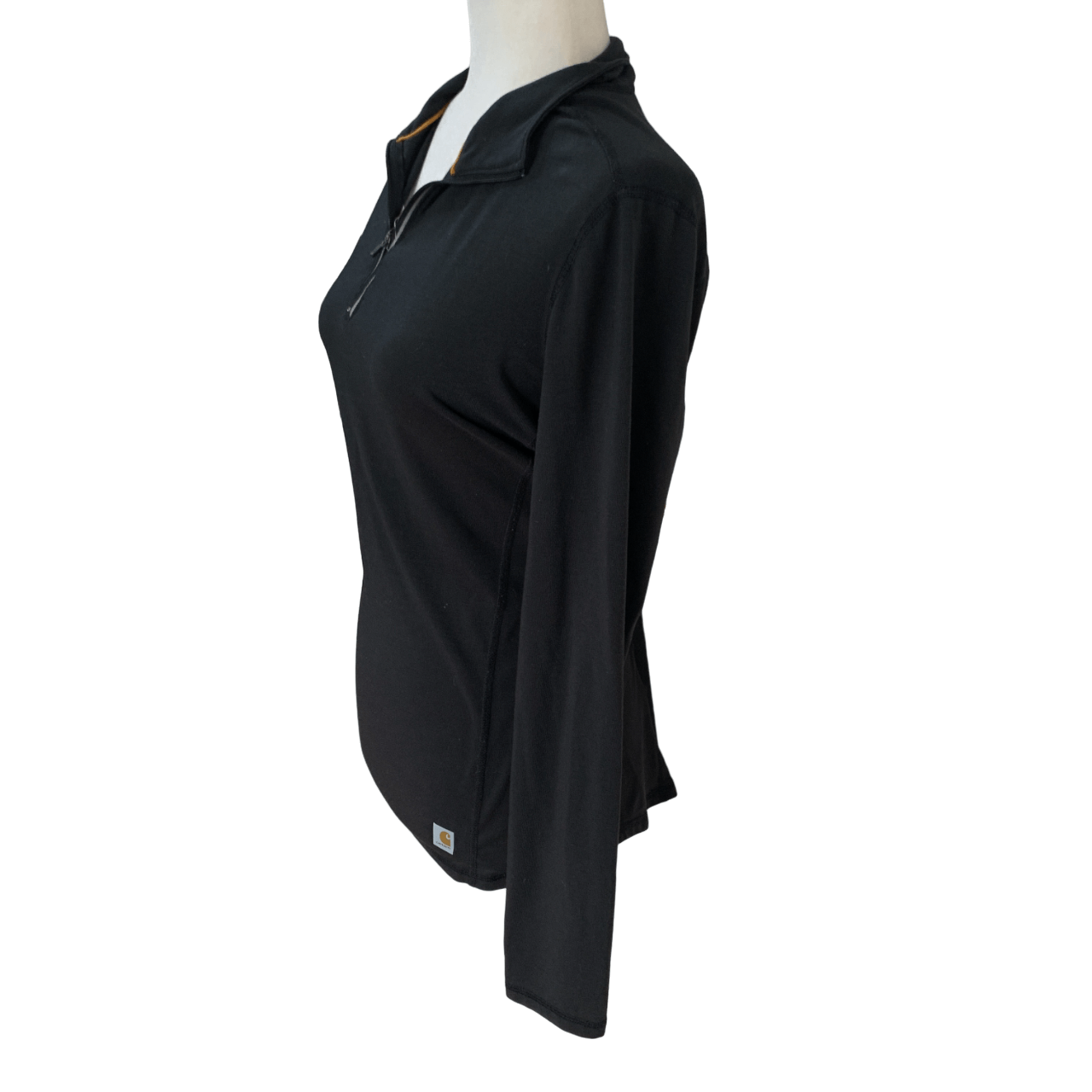Carhartt Force 1/4 Zip Long Sleeve Shirt in Black - Woman's Medium (8-10)