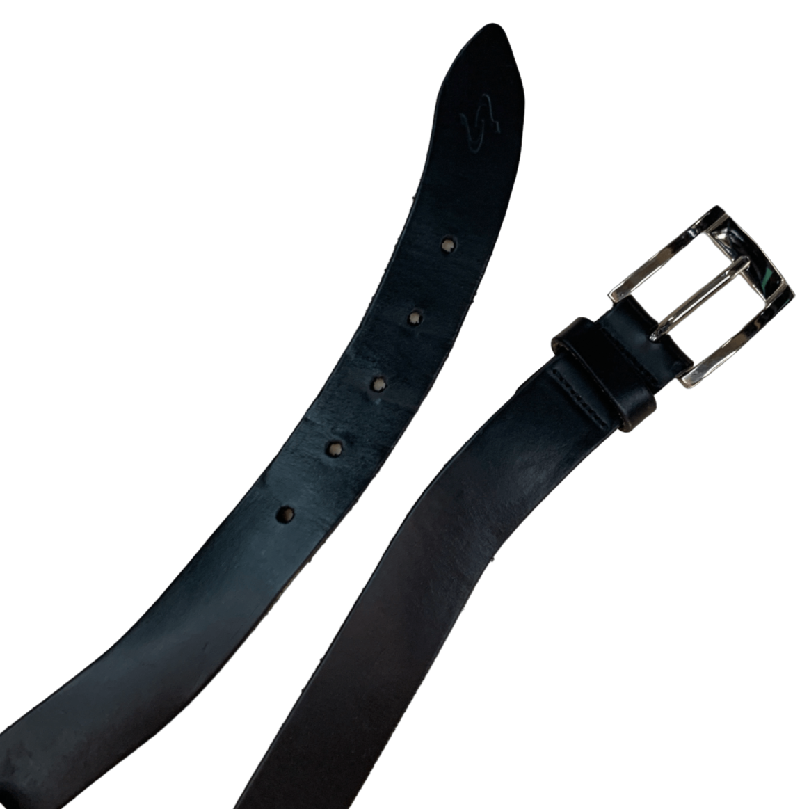 Ebrazio 'Curva' Curved Handmade Leather Belt 