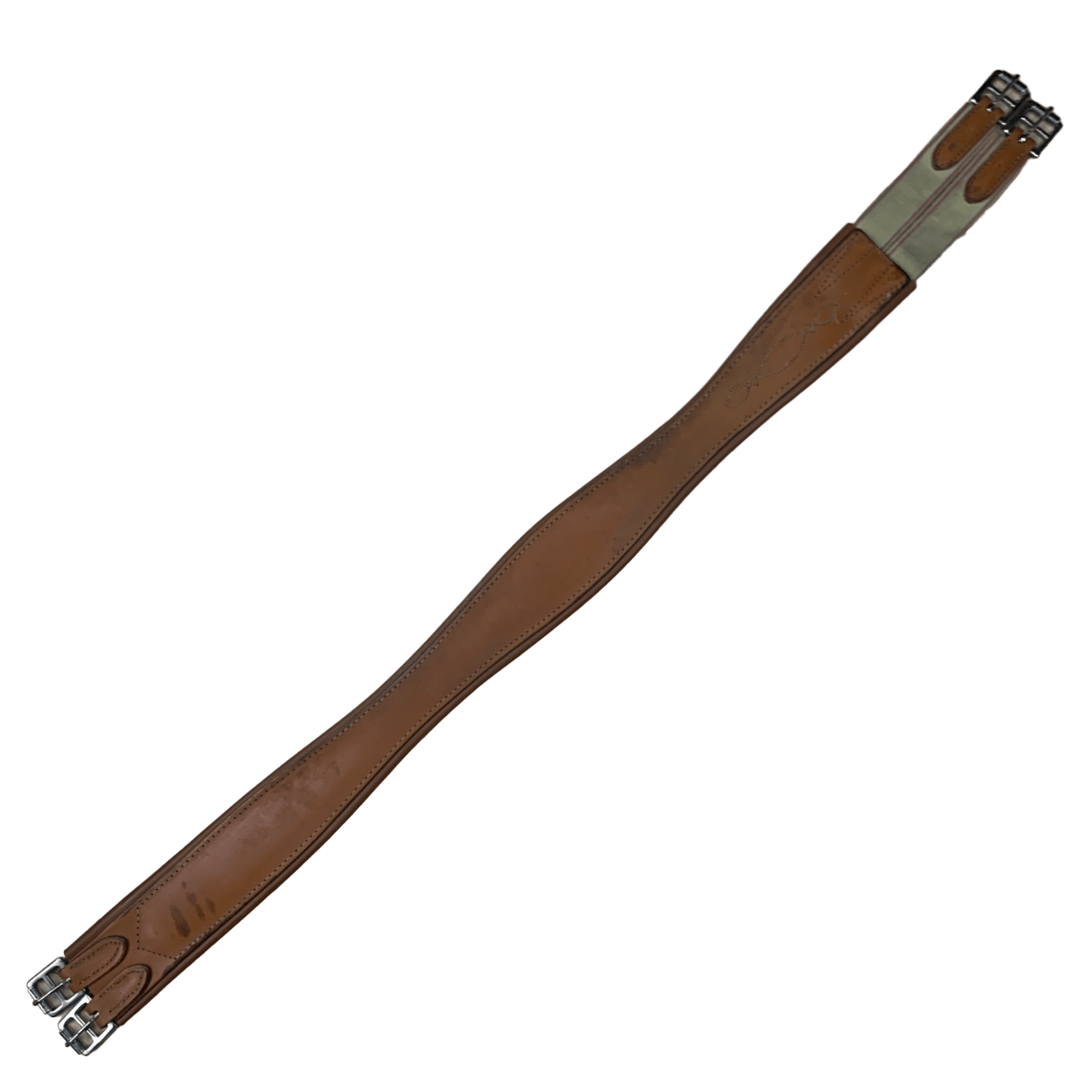 Fancy Stitched English Girth in Light Brown