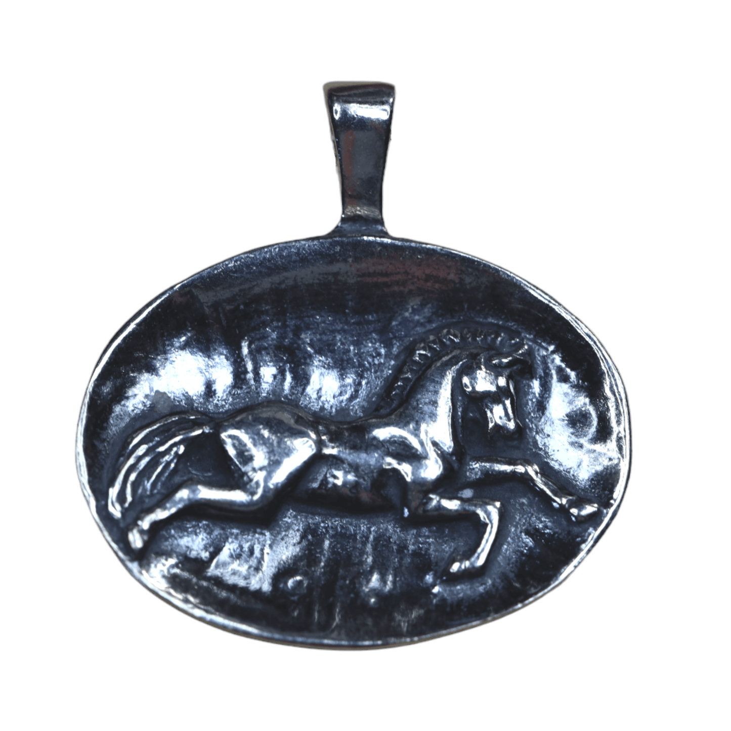 Baroque Horse Pendant in Sterling Silver
