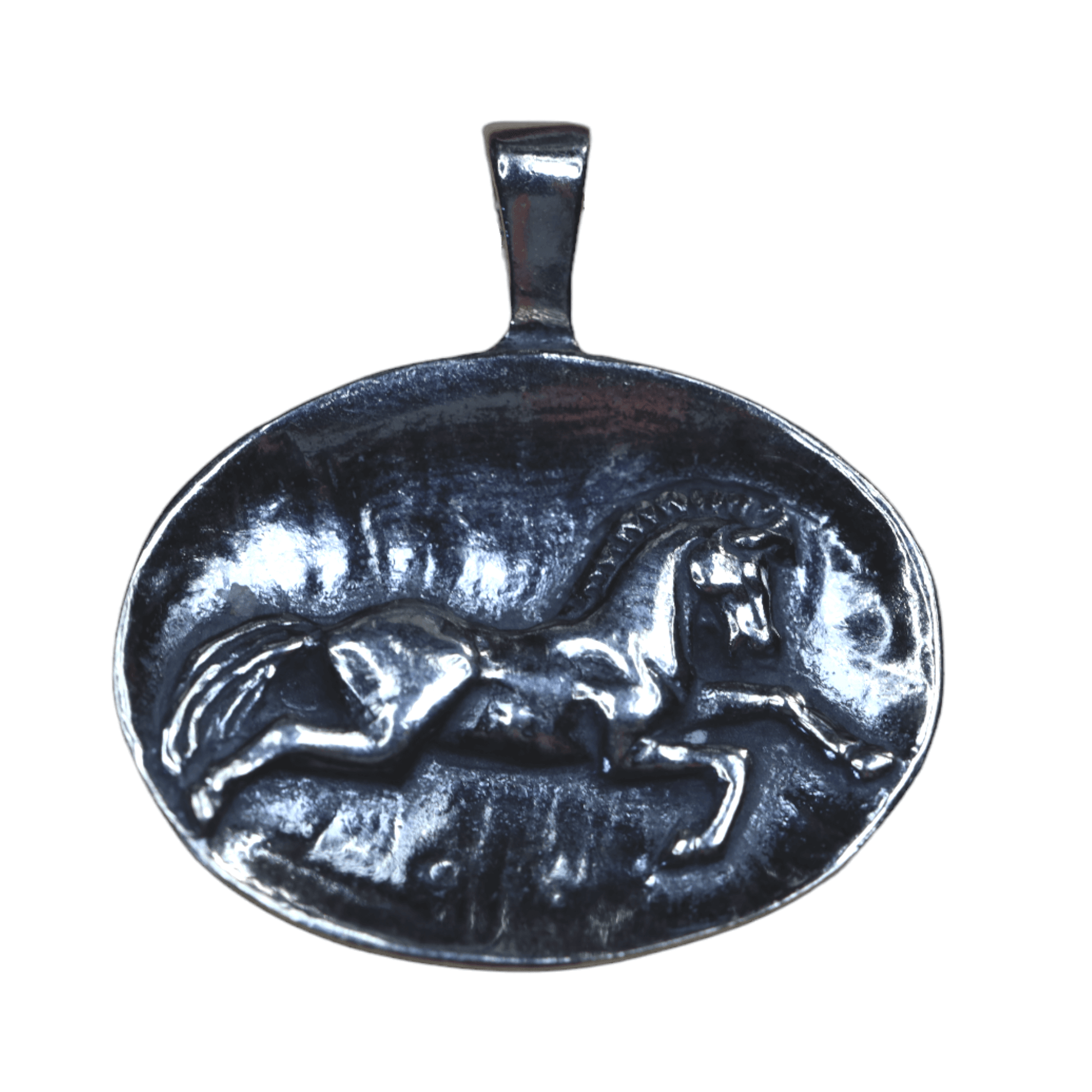 Baroque Horse Pendant in Sterling Silver