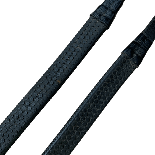 English Flat Rubber Grip Lined Reins