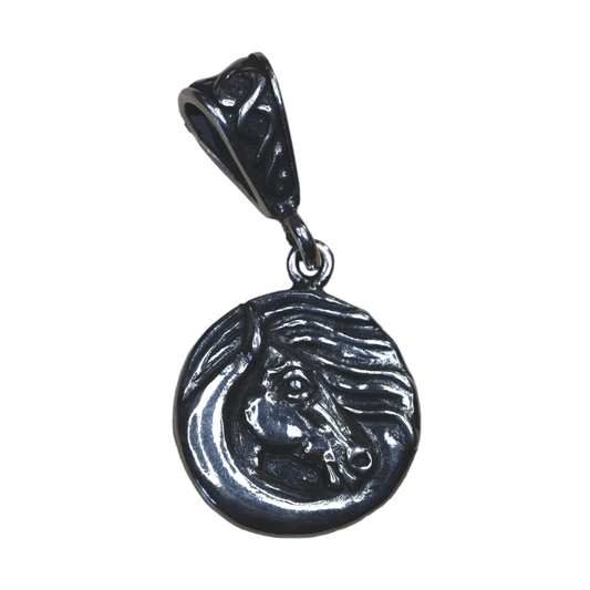 Jumping Horse Pendant in Sterling Silver