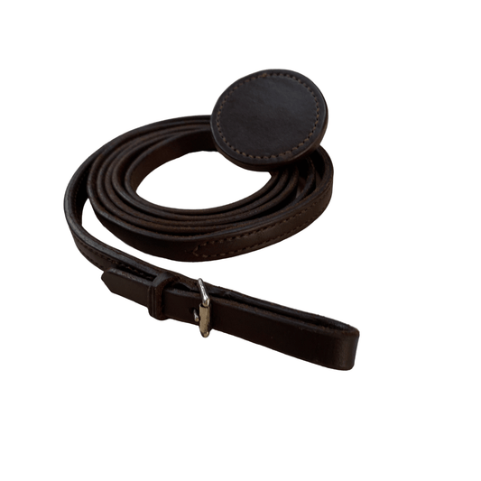 Flat Leather Show Lead in Brown - 80"