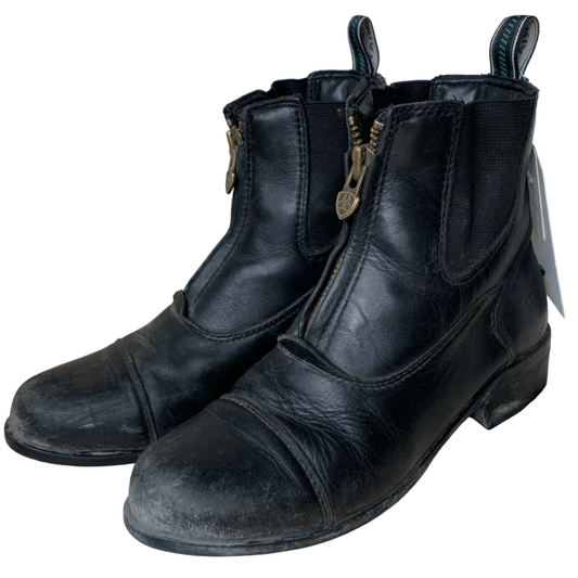 Ariat 'Devon' Front Zip Paddock Boots in Black - Youth 2