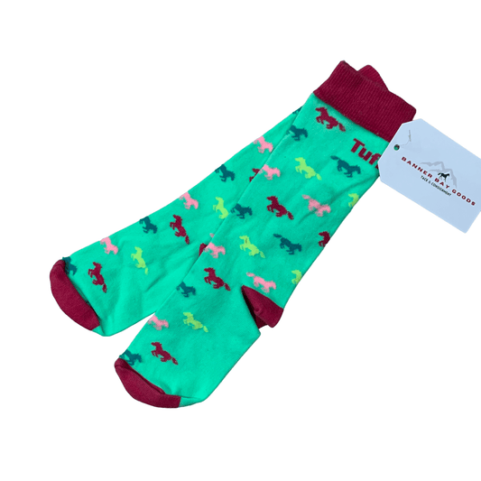 TuffRider Kids' Neon Pony Socks
