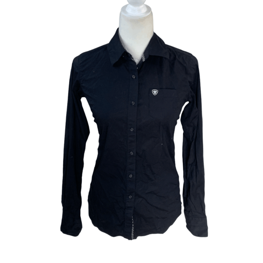 Ariat R.E.A.L. 'Kirby' Stretch Western Shirt in Black - X-Small
