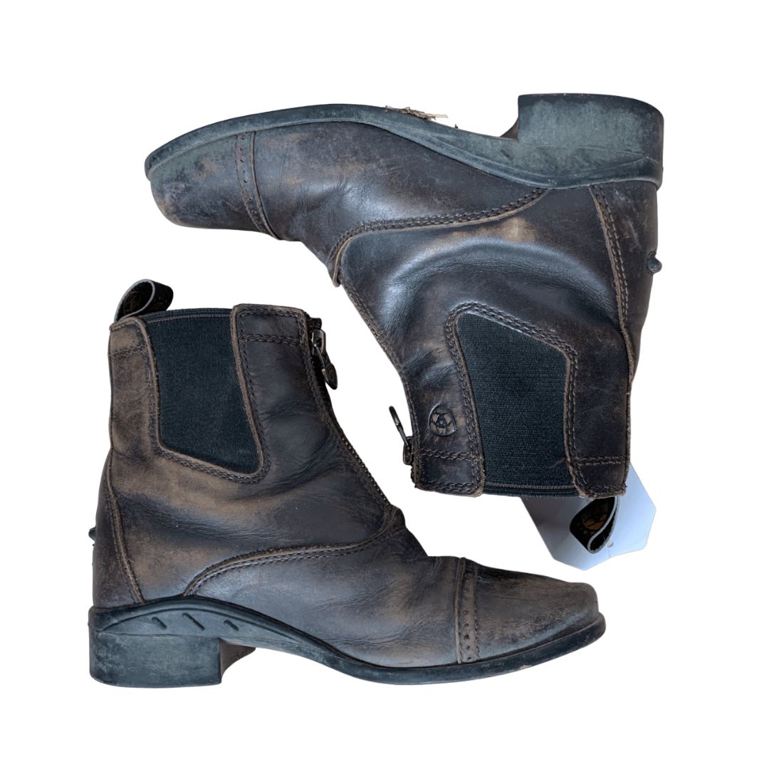 Ariat 'Devon' Front Zip Paddock Boots in Brown - 13