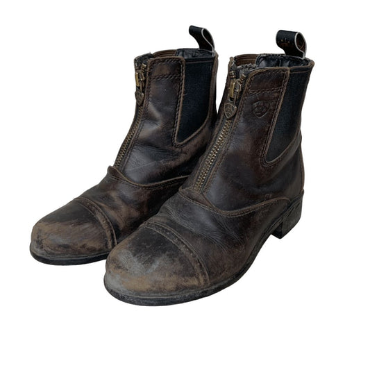 Ariat 'Devon' Front Zip Paddock Boots in Brown - 13