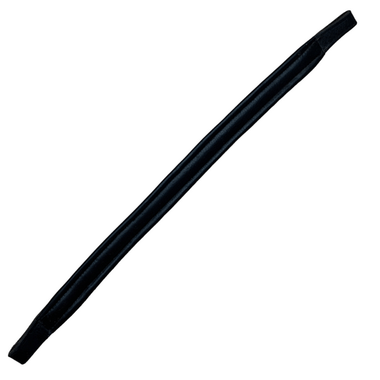 ExionPro Fancy Stitched Square Raised Padded Browband in Black - Full
