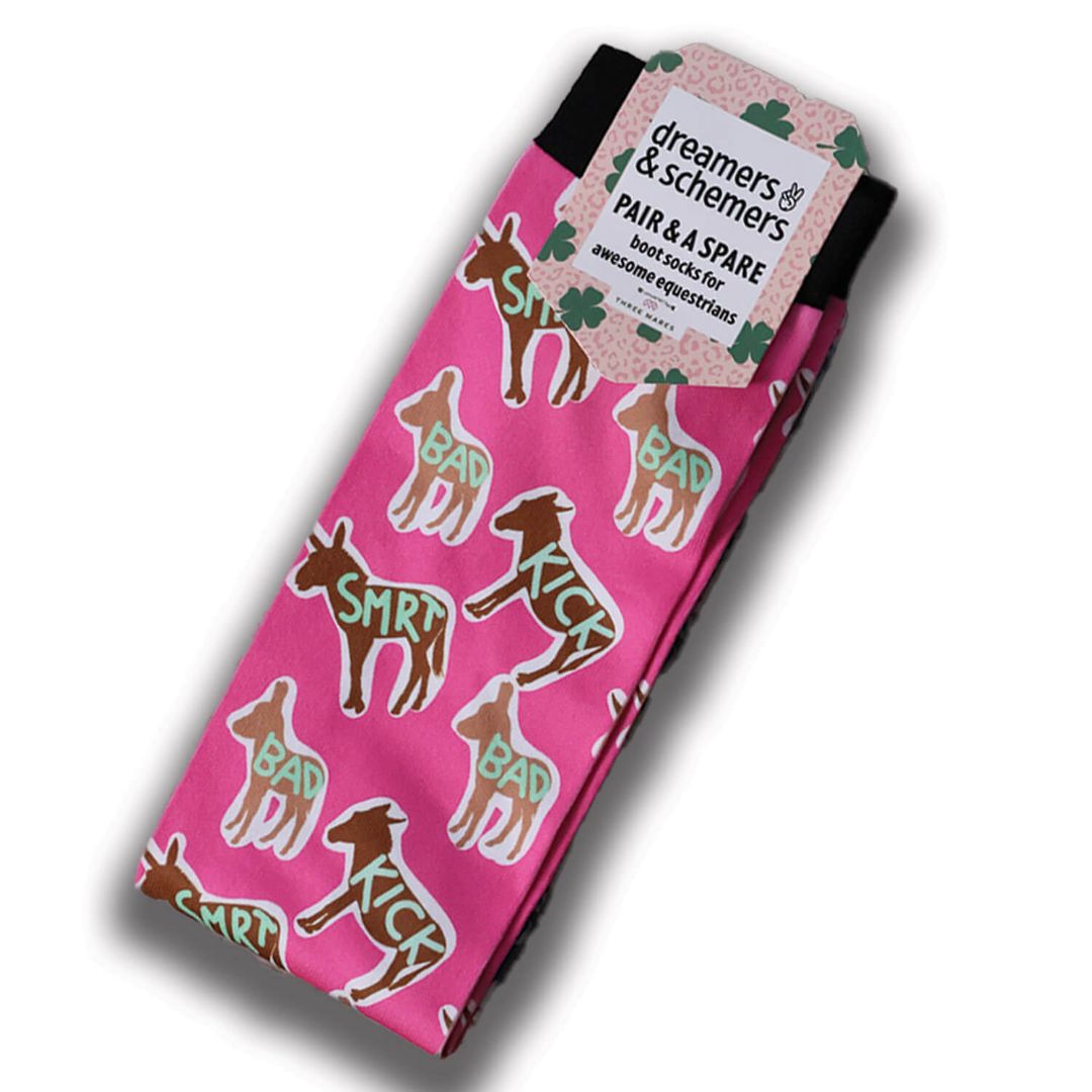 Dreamers & Schemers 'Donkey Talk' Original Pair & a Spare Boot Socks  - Adult