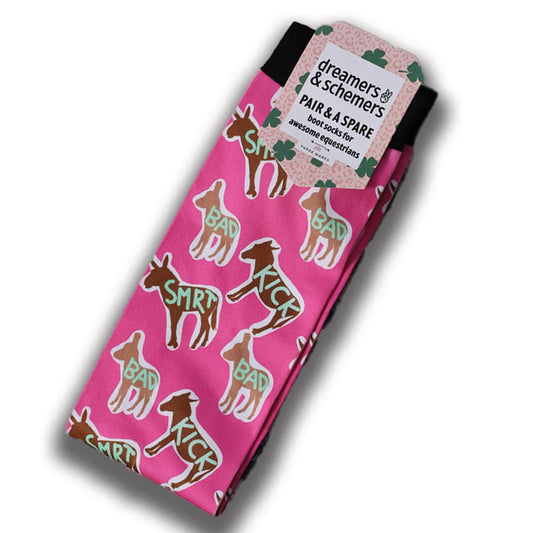 Dreamers & Schemers 'Donkey Talk' Original Pair & a Spare Boot Socks  - Adult