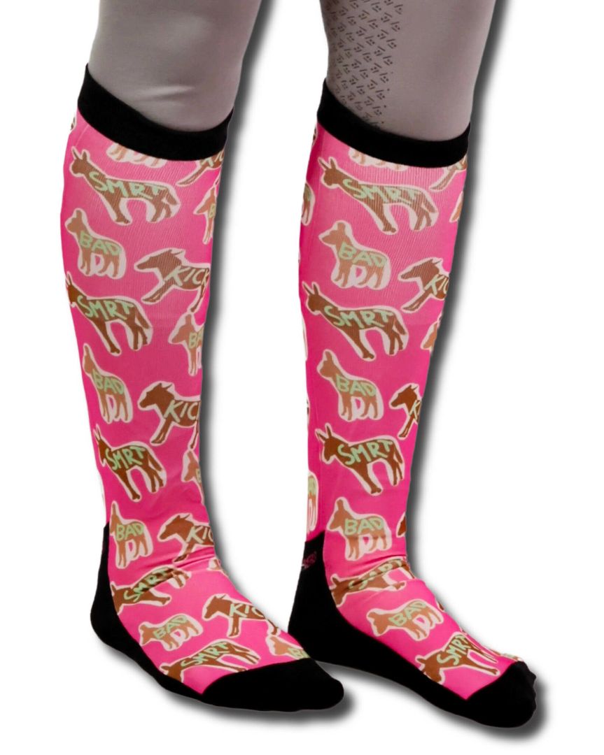 Dreamers & Schemers 'Donkey Talk' Original Pair & a Spare Boot Socks  - Adult