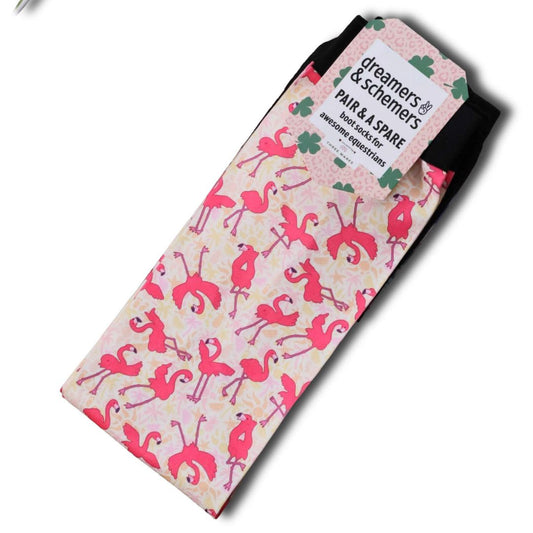 Dreamers & Schemers 'Flamingo Dance' Original Pair & a Spare Boot Socks - Adult