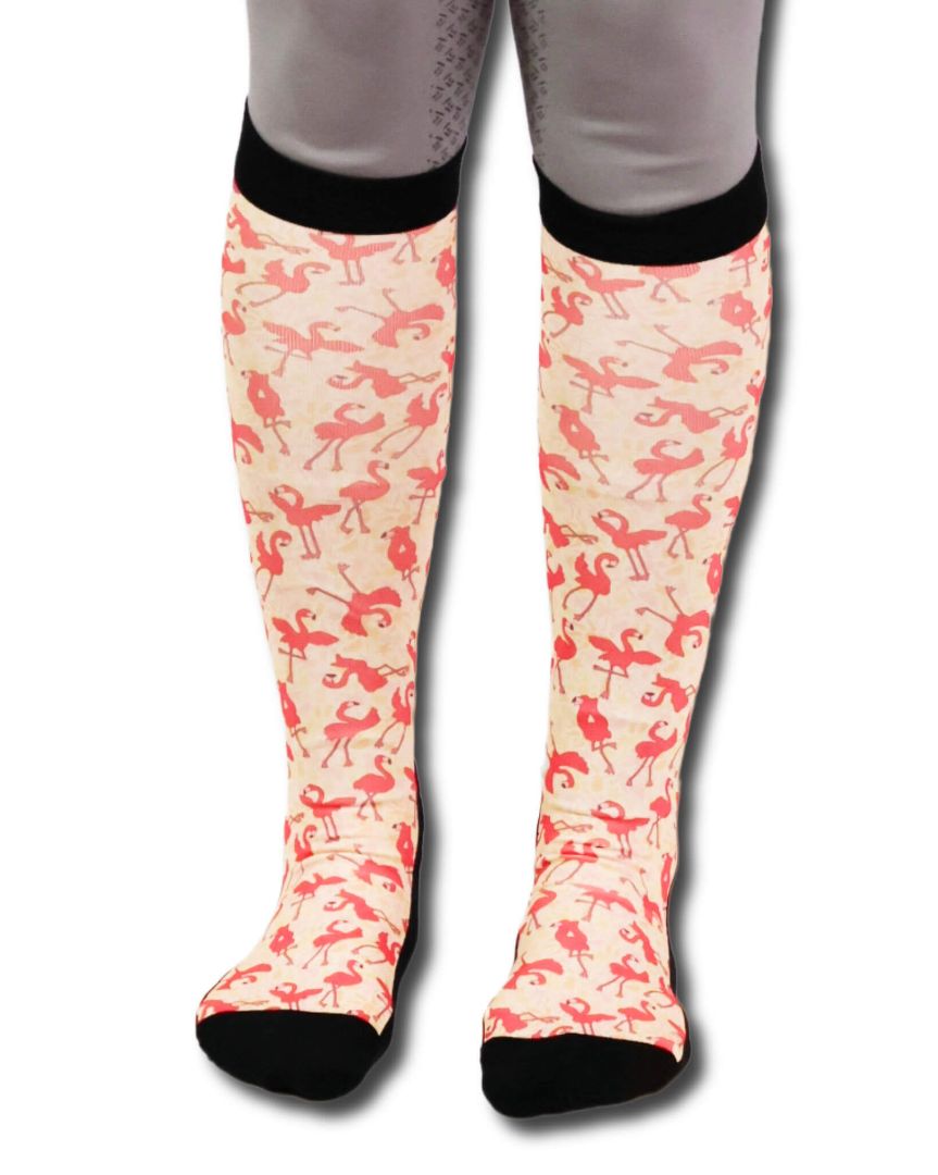 Dreamers & Schemers 'Flamingo Dance' Original Pair & a Spare Boot Socks - Adult