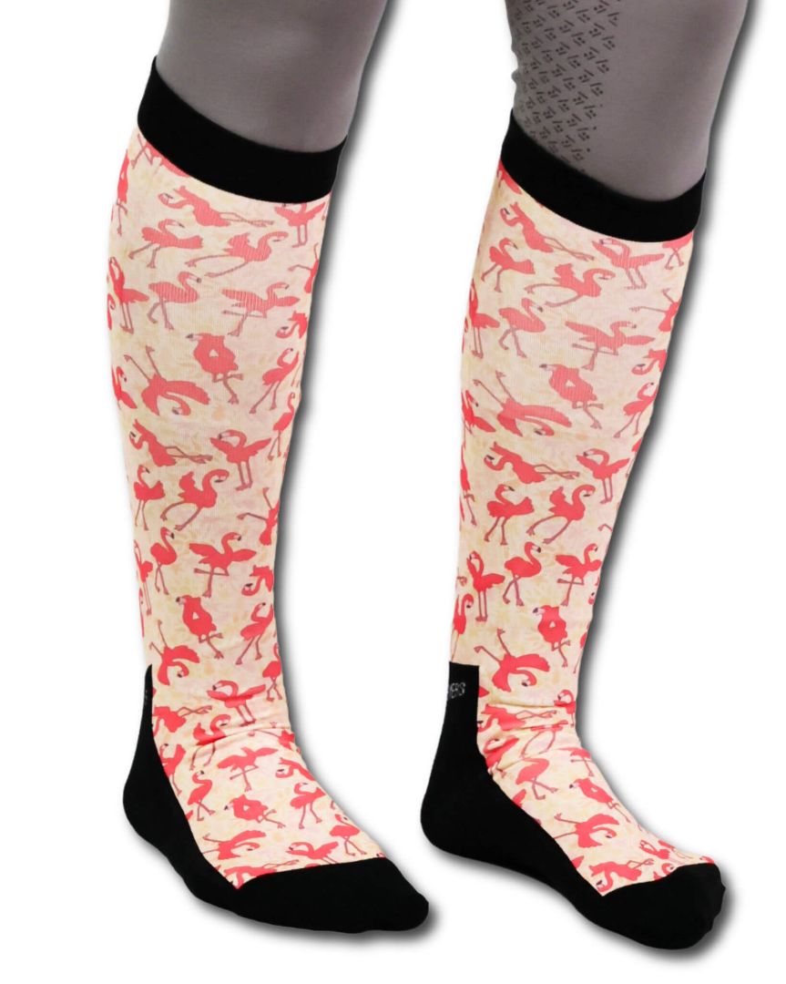 Dreamers & Schemers 'Flamingo Dance' Original Pair & a Spare Boot Socks - Adult