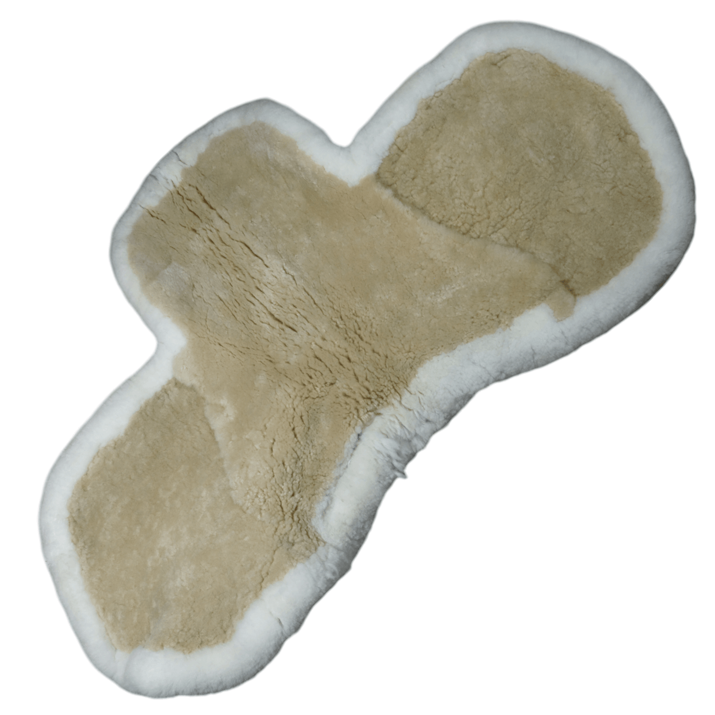 Fleeceworks Show Hunter Sheepskin Trim Pad in White - Medium