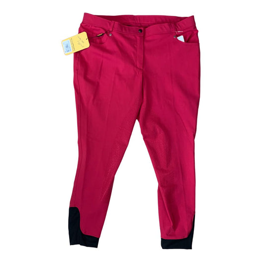 HKM 5 Pocket Silicone Full Seat Breeches in Pink - EU48 (US 36)