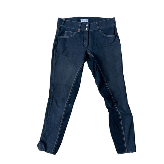 Horze 'Royal Equus' Full Seat Breech in Denim - Woman's Medium